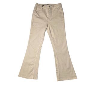 Massimo Dutti Size 34 Beige Flare Pants New
